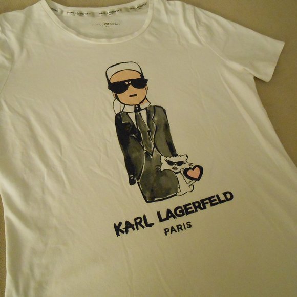 Karl Lagerfeld Tee (Bust 18-1/2") - Picture 1 of 5